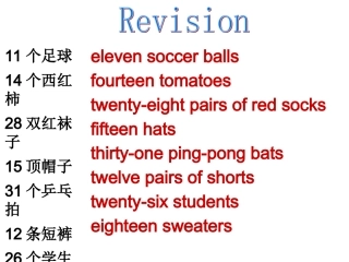 基数词、序数词的复习