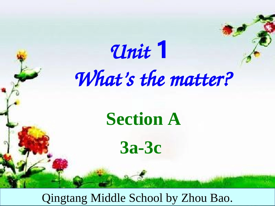 2014年Unit1-What's-the-matter-Section-A-3a-3c_第2页