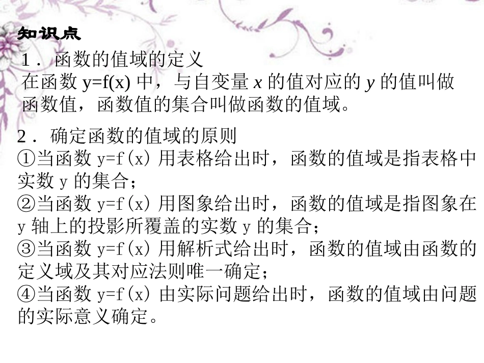 高三数学《函数的值域》复习课件-新人教版_第2页
