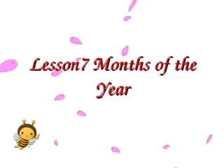 Lesson7MonthsoftheYear
