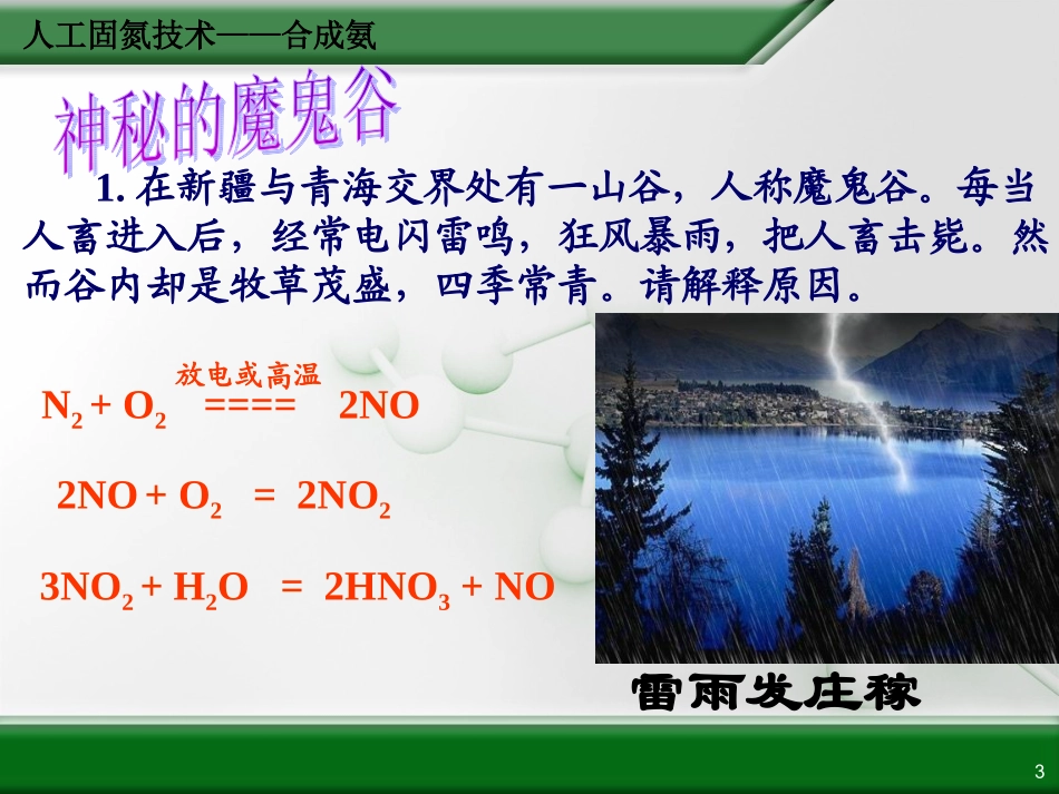 课题2-人工固氮技术──合成氨_第3页