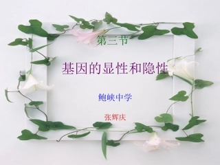 第三节基因的显性和隐性.