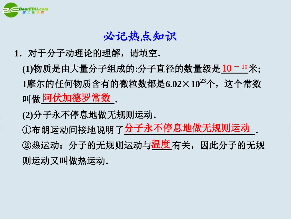 高中物理-专题三--第5天热学力学课件-新人教版_第2页