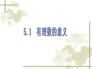 5.1有理数的意义