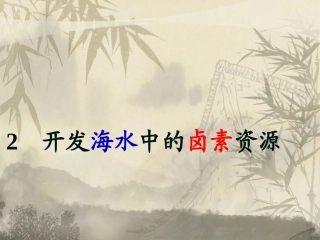 高一化学上册-2.1《以食盐为原料的化工产品》课件2-沪科版