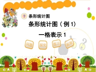 小学人教四年级数学《条形统计图》(例1)