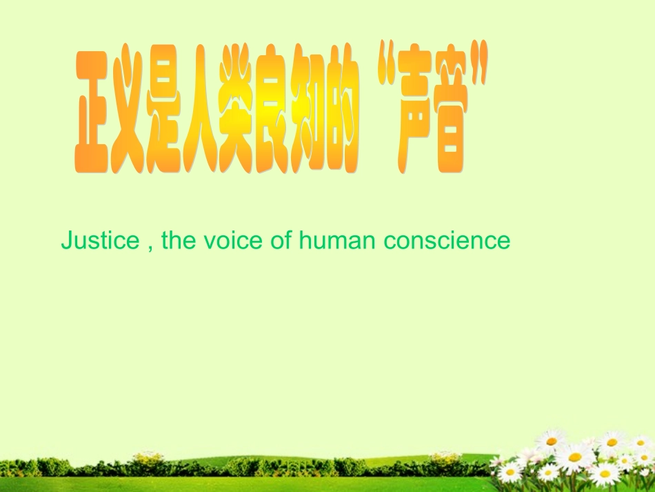 陕西省西安市庆安中学政治八年级下册《正义是人类良知的声音》课件-新人教版_第2页