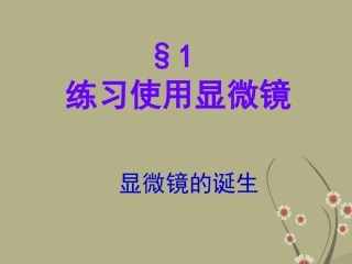 广州市白云区汇侨中学七年级生物上册《2.1.1练习使用显微镜》课件-新人教版
