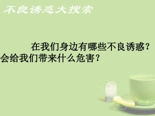河北省保定市望都县第三中学七年级政治上册《8.2对不良诱惑说“不”2》课件-新人教版