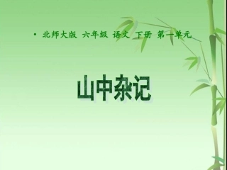 山中杂记课件1