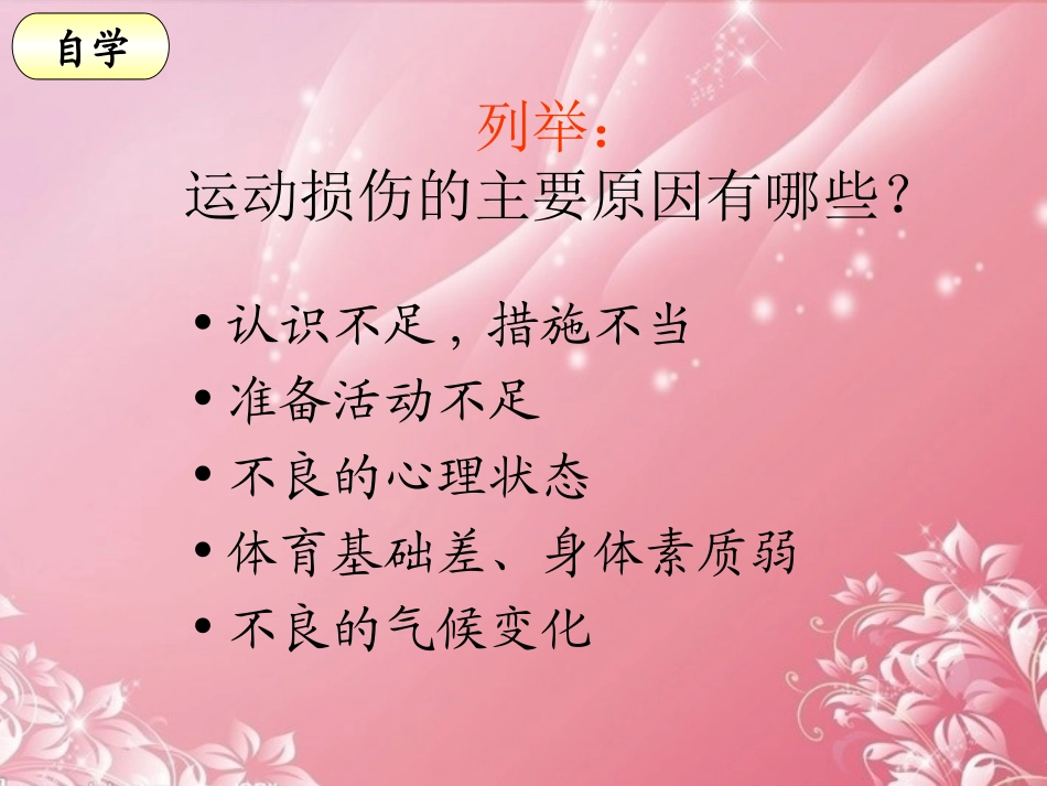 广东省深圳市文汇中学七年级体育与健康下册-运动损伤的预防及处理-新人教版_第2页