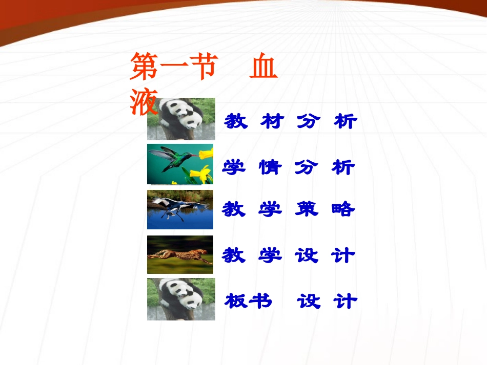 七年级生物下册-第九章血液说课课件-北师大版_第2页