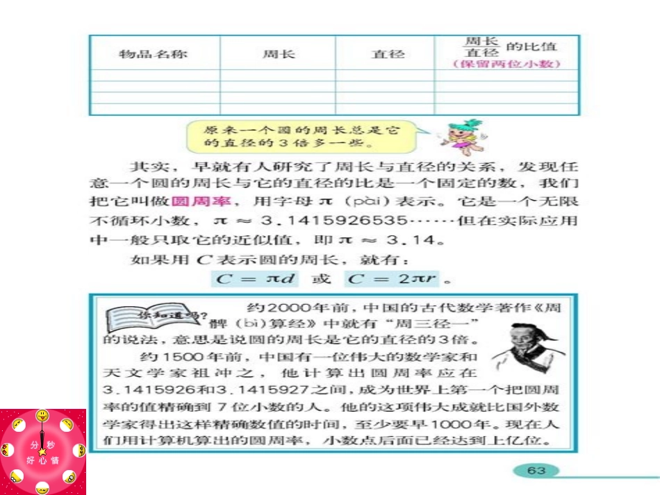 人教版六年级数学上册《圆的周长》PPT课件2_第3页