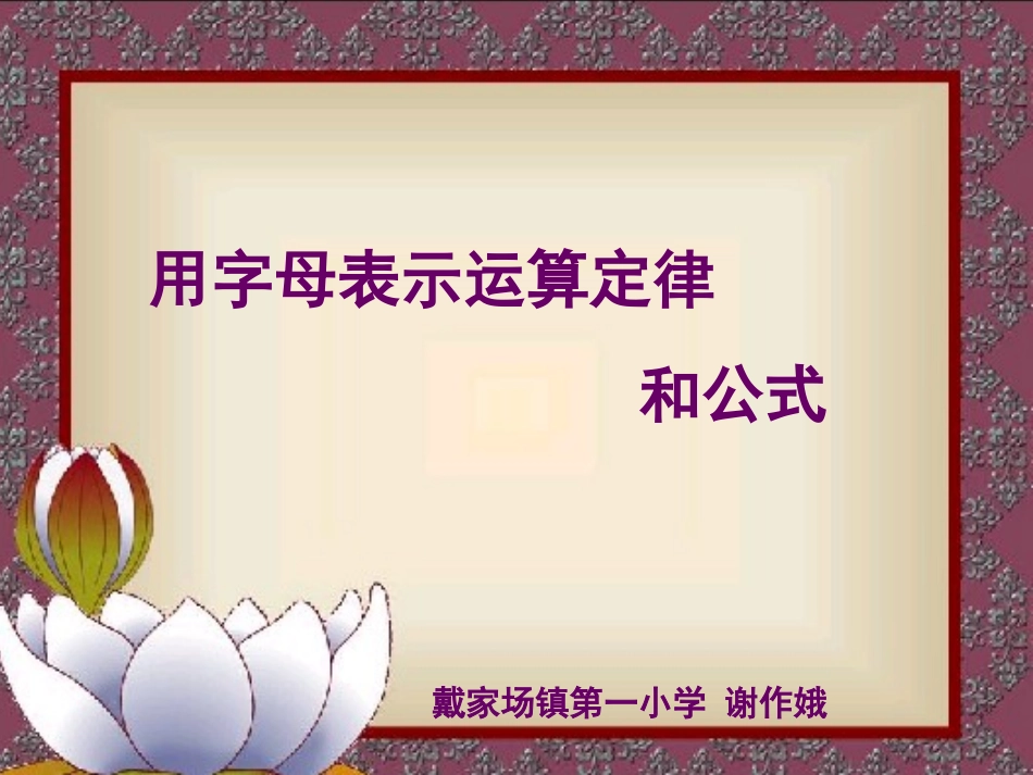 用字母表示运算定律_第1页