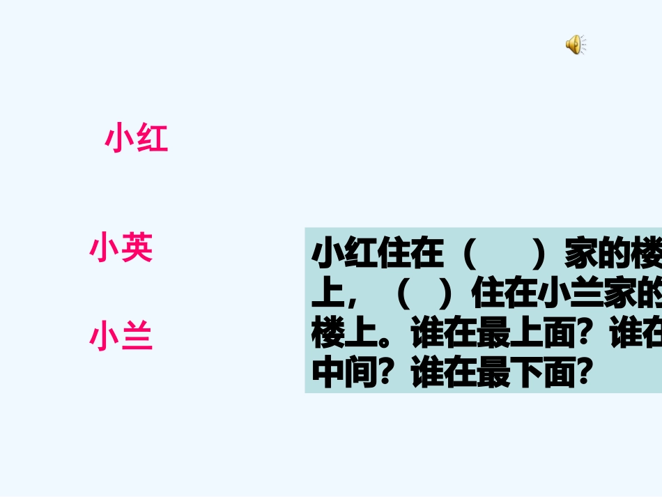 小学数学人教2011课标版一年级前后左右_第1页