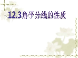 12.3-角的平分线的性质.3《角的平分线的性质》ppt课件(1)