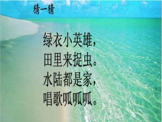 (部编)人教2011课标版一年级上册7-青蛙写诗