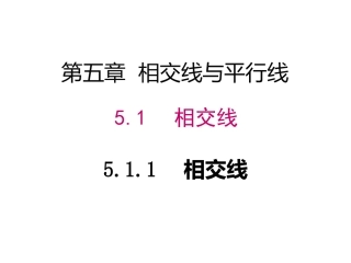 5.1.1平行线和相交线