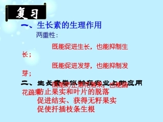 吉林省松原市扶余县第一中学高二生物《33其它植物激素》课件2