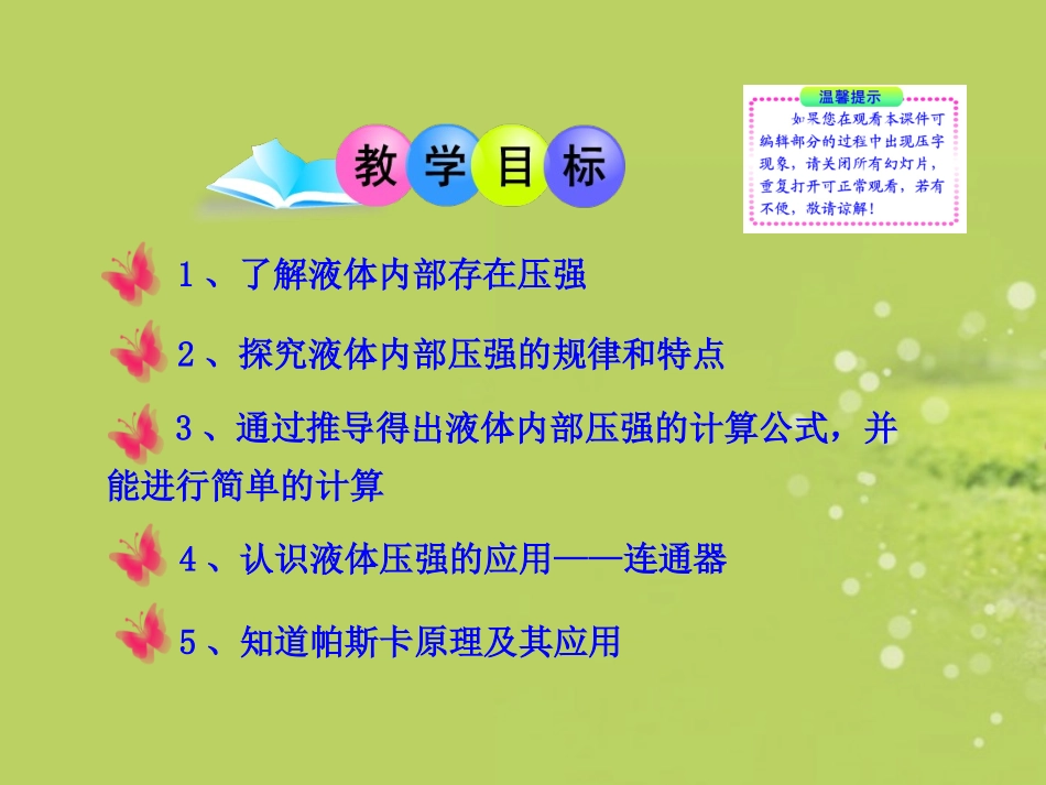 2013年八年级物理全册-8.2-科学探究：液体的压强教学课件-沪科版(新课标)_第2页