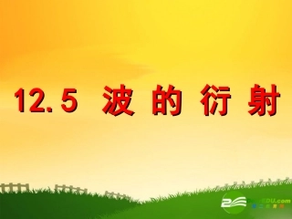 高中物理：12.5波的衍射课件新课标人教版3-4