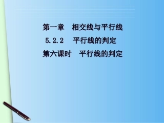 1.3平行线的判定