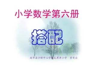 人教2011版小学数学三年级三年级数学下册《搭配》ppt课件