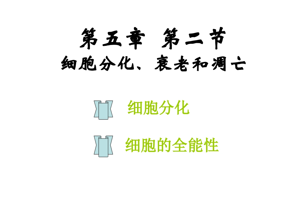 高一生物-细胞的分化和全能性课件苏教版必修1_第1页