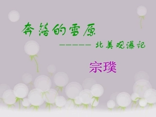 《奔落的雪原》课件