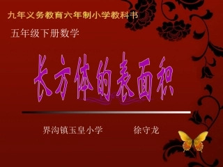 长方体的表面积