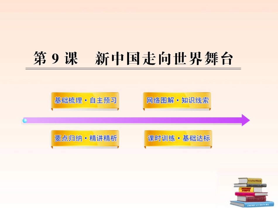 (新课标)2013年八年级历史下册-29新中国走向世界舞台学案配套课件-北师大版_第1页