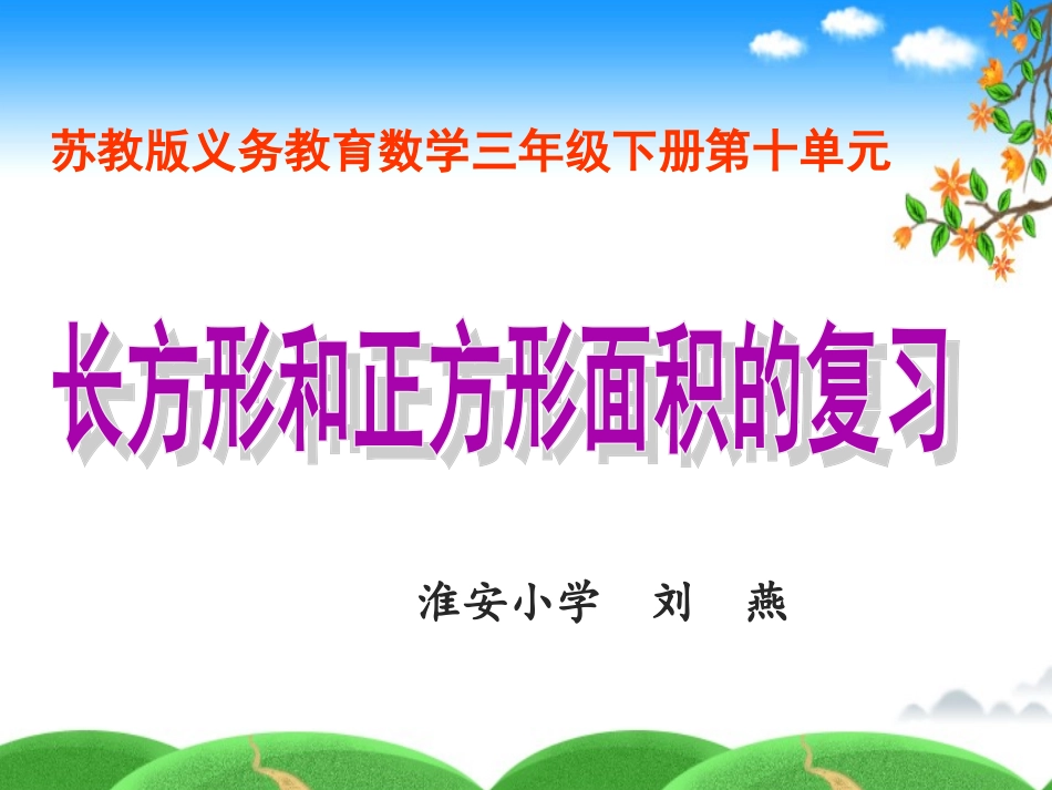 4.长方形和正方形的面积复习_第1页