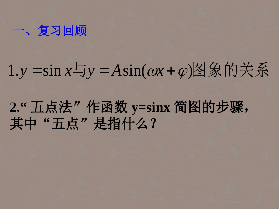 吉林省长春市第五中学高一数学-《1.5.2函数y=Asin(ωx+φ)的图象》课件_第2页