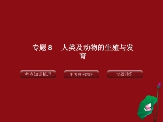 2012版中考科学-专题8人类及动物的生殖与发育精品课件-浙教版