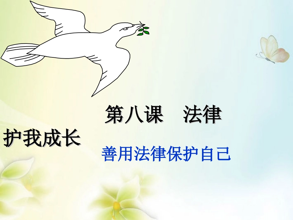 陕西省西安市庆安中学七年级政治下册《8.2-善用法律保护自己》课件-新人教版_第1页