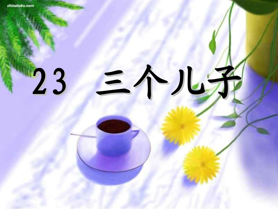 《三个儿子》PPT(上课用)_第1页