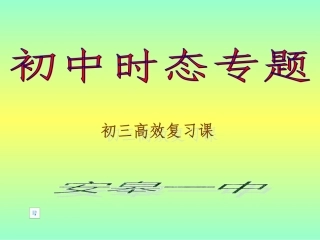 初中时态专讲