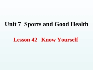 Lesson42KnowYourself