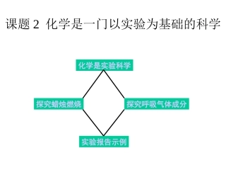 课题2化学是一门以实验为基础的科学
