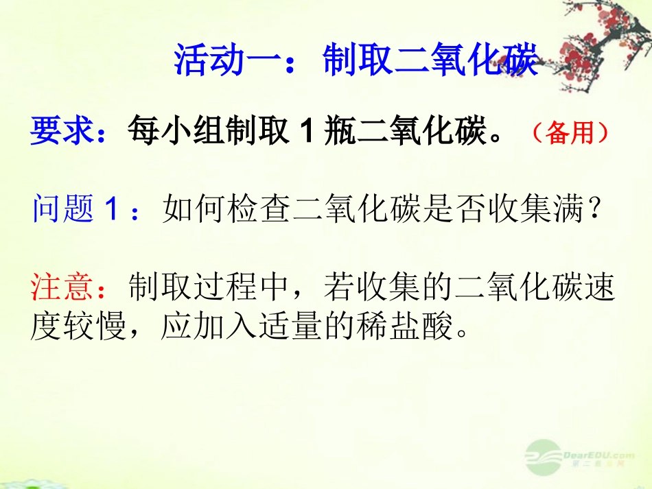 2012秋开学九年级化学《二氧化碳性质》精品课件-北京课改版_第3页