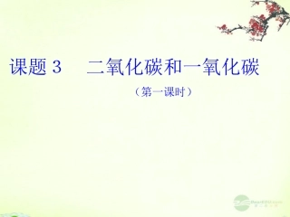 2012秋开学九年级化学《二氧化碳性质》精品课件-北京课改版