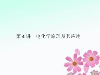 高三化学二轮复习-2-4电化学原理及其应用课件