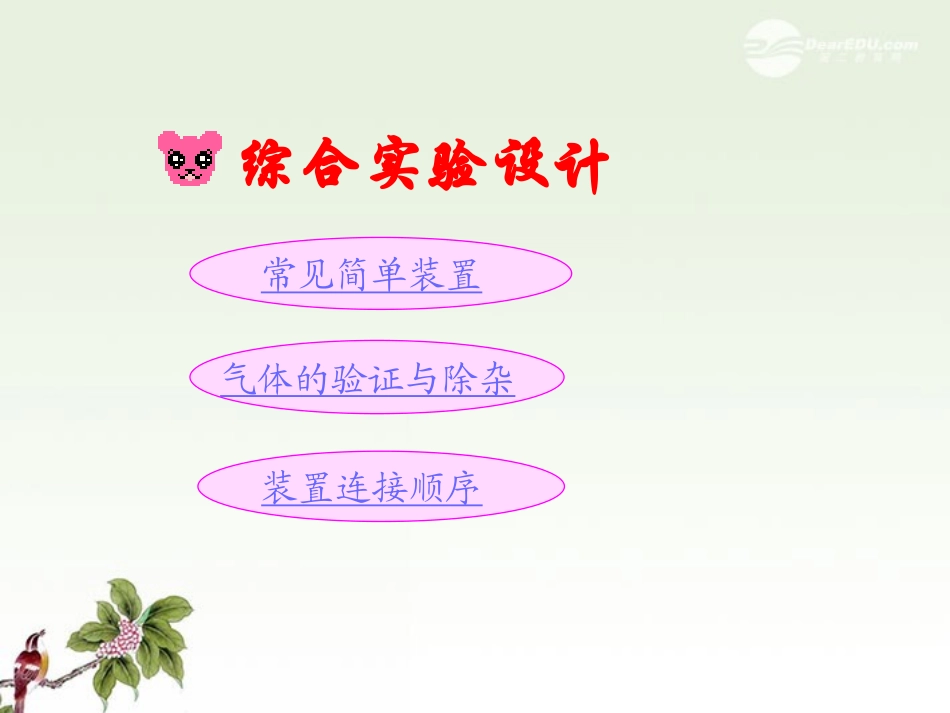 云南省巍山县永济中学九年级化学-综合实验设计课件_第2页