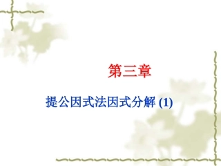 3.2因式分解————提公因式法(1)