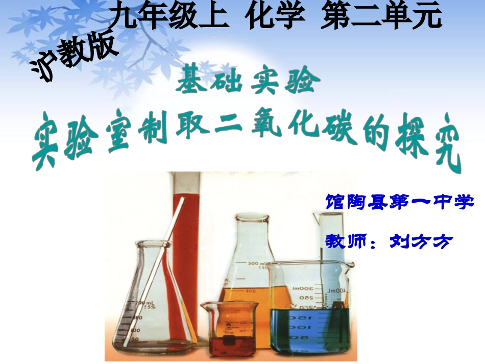 基础实验2二氧化碳的制取与性质_第1页