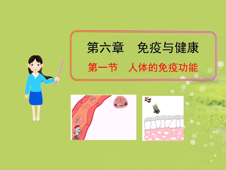七年级生物下册-第六章-第一节-人体的免疫功能课件-济南版_第1页