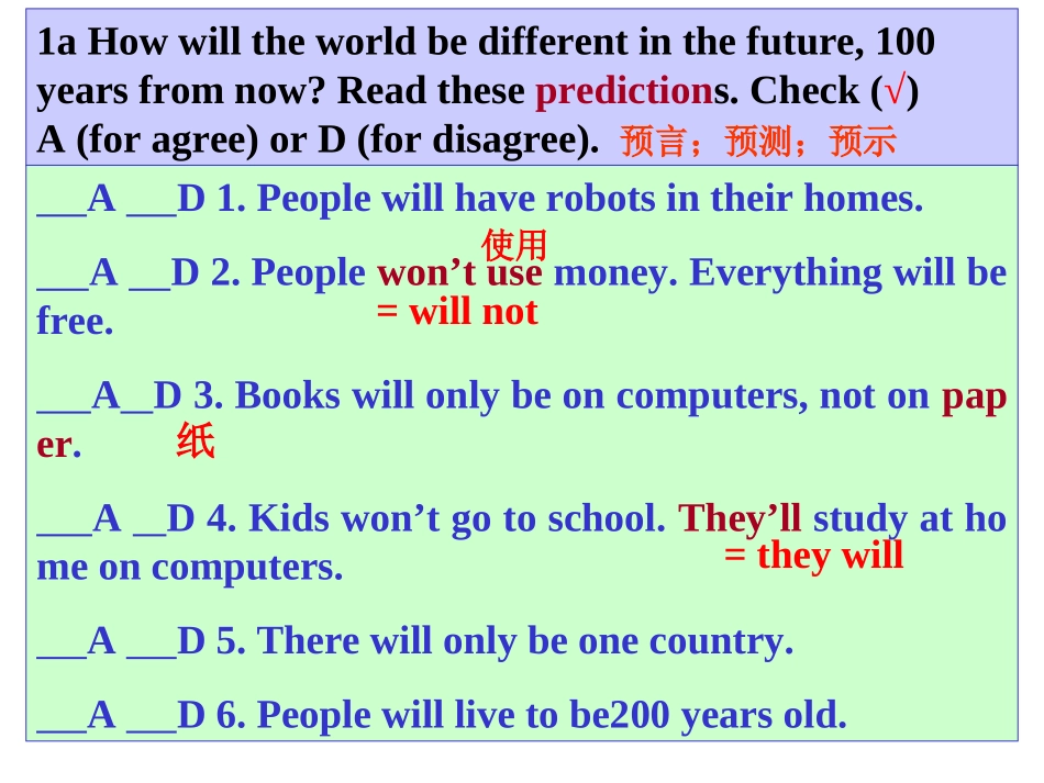 八年级英语Will-people-have-robots课件2_第2页