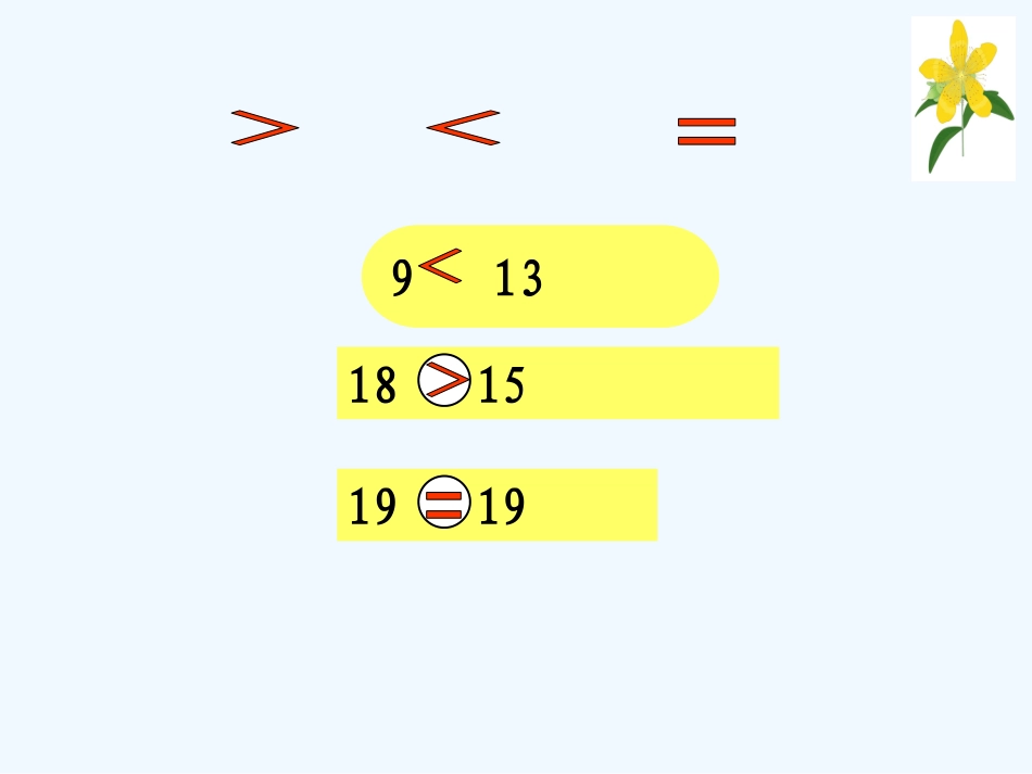 小学数学人教2011课标版一年级100以内数比较大小-(3)_第2页