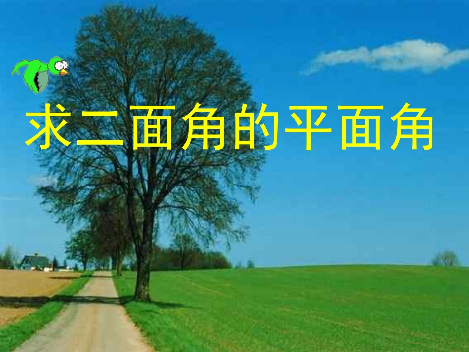 求二面角的平面角课件_第1页