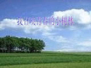 七年级语文下册-第24课《我召唤青春的小树林》课件-上海五四制版